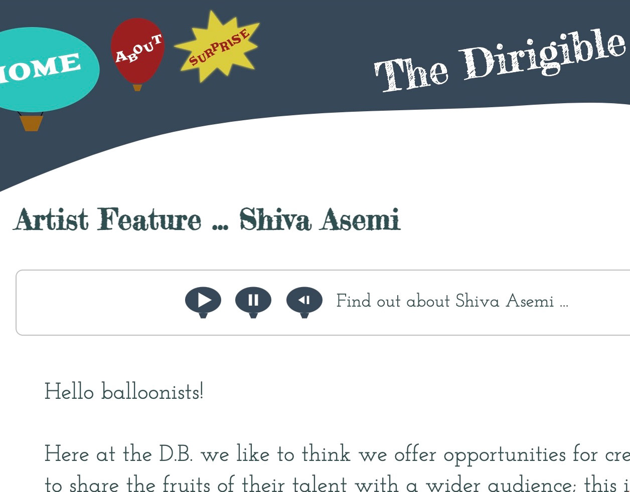Artist Feature on Dirigible Balloon